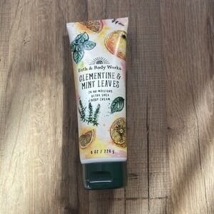 Bath & Body Works CLEMENTINE & MINT LEAVES Ultra Shea Body Cream - 8 oz - NEW